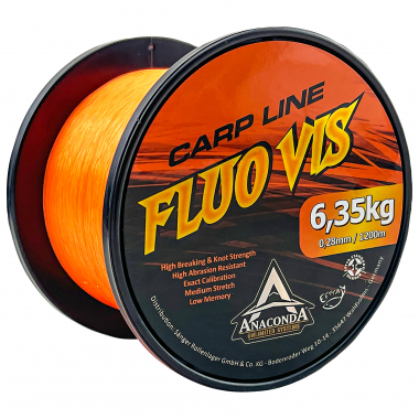Anaconda Angelschnur Fluo Vis Line (fluo-orange, 1.200 m)