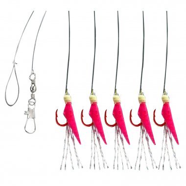 Aquantic Real Skin Vorfach Rig 5 (Pink)