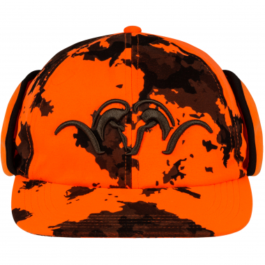 Blaser Suede Blaze Orange Insulated Kappe, mit Ohrenwärmern (Camo)