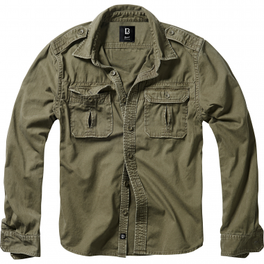 Brandit Vintage Shirt Long Sleeve Herren (Olive)