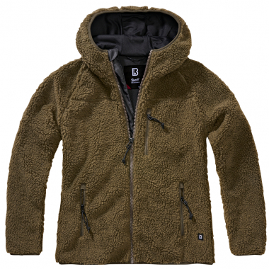 Brandit Women Teddyfleece Jacket Hooded Damen, mit Kapuze (Olive)