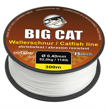 Cormoran Wallerschnur 8-Braid Big Cat (weiß, 300 m)