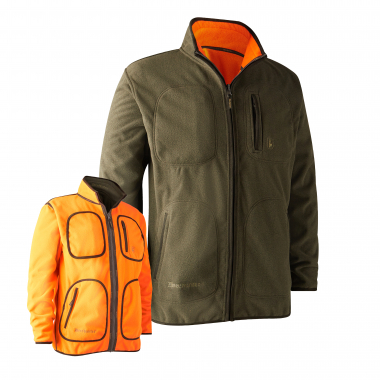 Deerhunter Gamekeeper Bonded Fleecejacke Herren, wendbar (Orange)