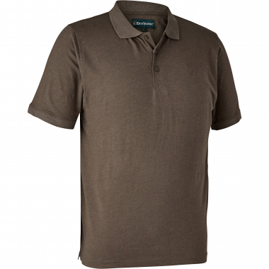 Deerhunter Gunnar Polo Hemd Herren (Brown Leaf Melange)