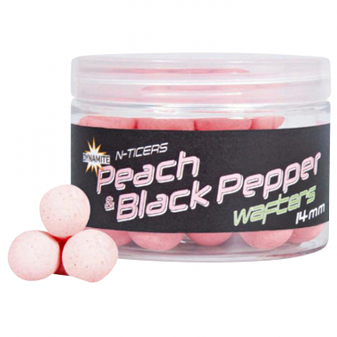 Dynamite N-Ticers Hookbaits (Peach & Black Pepp/Rosa)
