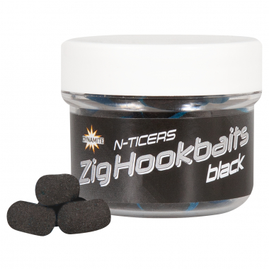 Dynamite N-Ticers Zig Hookbaits (Schwarz)