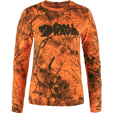 Fjäll Räven Damen Langarm Shirt Värmland Wool (Orange Multi Camo)