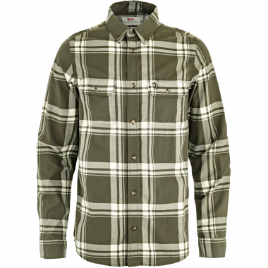 Fjällräven Övik Lite Flannel Shirt M Herren (Laurel Green-Chalk White)