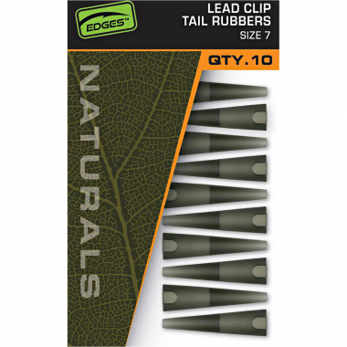 Fox Carp EDGES™ Naturals Lead Clip Tail Rubbers - Size 7