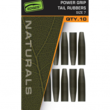 Fox Carp EDGES™ Naturals Power Grip Tail Rubbers - Size 7