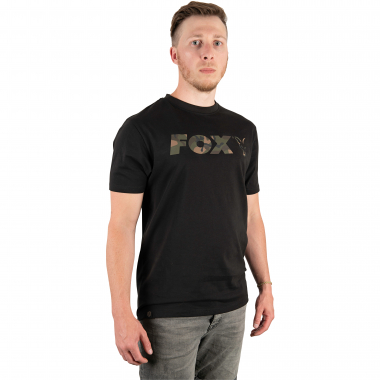 Fox Carp T-Shirt ((black/camo)