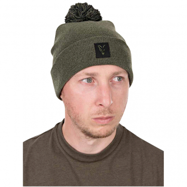 Fox Collection Bobble Hats (grün/schwarz)