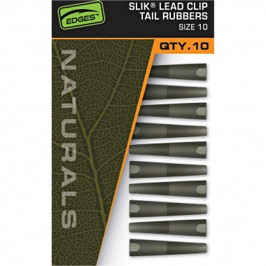 Fox EDGES™ Naturals Slik Lead Clip Tail Rubber - Size 10