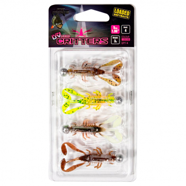 Fox Rage Ultra UV Micro Critter Mixed Colour Loaded Lure Pack