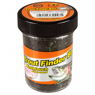 FTM Forellenteig Trout Finder Bait schwimmend (schwarz, Knoblauch)