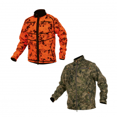 Hart Rhon-S Softshell Herren (Camo Pixel Forest/Hi-visibility PPE Blaze)