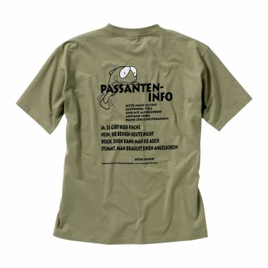 Herren T-Shirt für Angler "Passanten-Info"