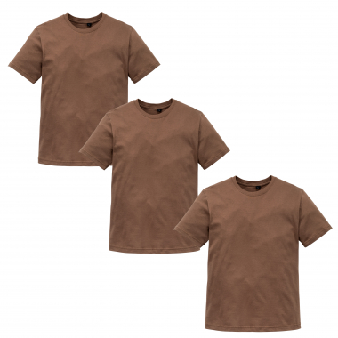 Herren T-Shirt Set (3x braun)