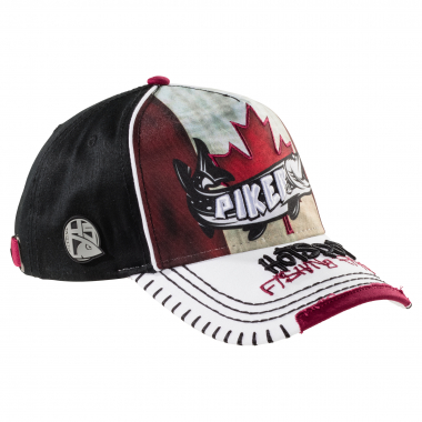 Hotspot Unisex Piker Canada Cap Unisex (Black/Red)