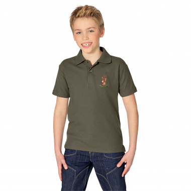 il Lago Basic Polo-Shirt "Rehbock" Kinder (Oliv)