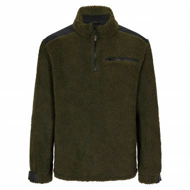 Il Lago Faserpelzpullover Bergfjord Herren (Dunkel Oliv)