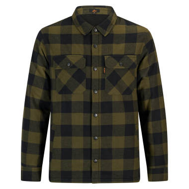 Il Lago Hemd Boreal Check Herren (Oliv/Schwarz)