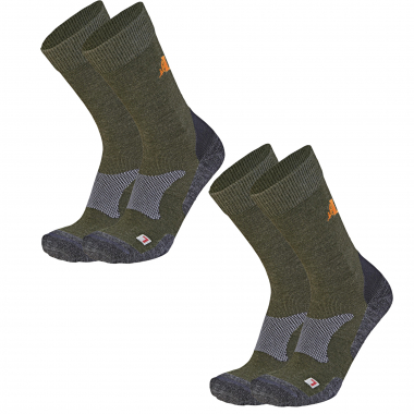 il Lago Prestige 2er-Set: Anti-Zeckensocken Unisex (Oliv)