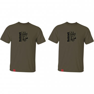 il Lago Prestige 2er-Set: T-Shirt "Bockstark" Herren (Oliv)