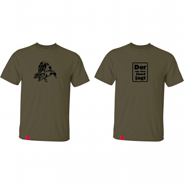 il Lago Prestige 2er-Set: Wild & Wear T-Shirt "Der mit dem Hund jagt" Herren (Oliv)
