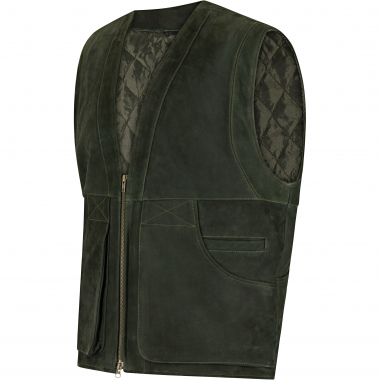 il Lago Prestige Lederweste Field Vest Herren (Oliv)