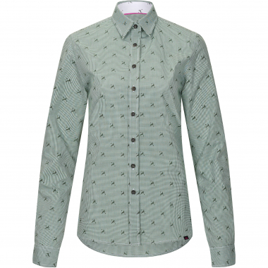 il Lago Sie Damen Bluse Hirschlein (oliv)