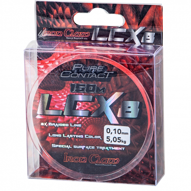 Iron Claw Angelschnur Pure Contact LCX8 (rot)