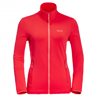 Jack Wolfskin Peak Grid Fleece W Damen (Tulip Red)