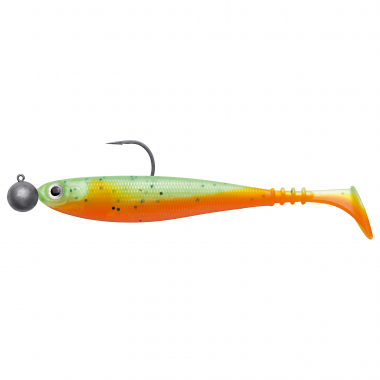 Jackson goma pescado profesional Zander pescar cebo zanderbait 14cm color naranja Green