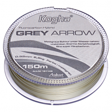 Kogha Angelschnur Fluorocarbon Hybrid Grey Arrow (grau, 150 m)