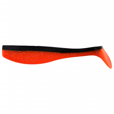 Kogha Gummifisch Räuberfänger Slick Tail (Orange Schwarz)