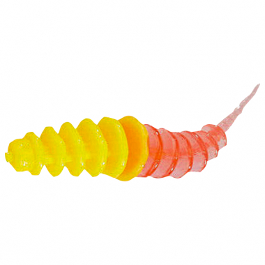 Kogha Gummiköder Räuberfänger Troutworm (gelb / pink)