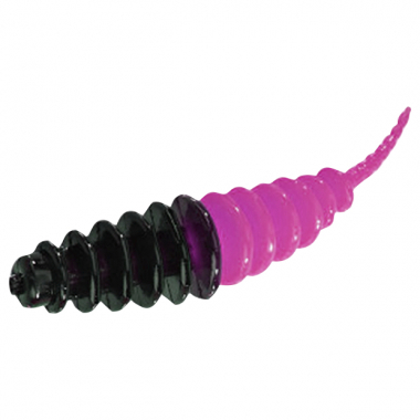 Kogha Gummiköder Räuberfänger Troutworm (schwarz / pink)