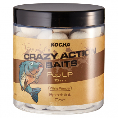 Kogha Pop Up Boilies Crazy Action Baits Specialist Gold (White Wonder)