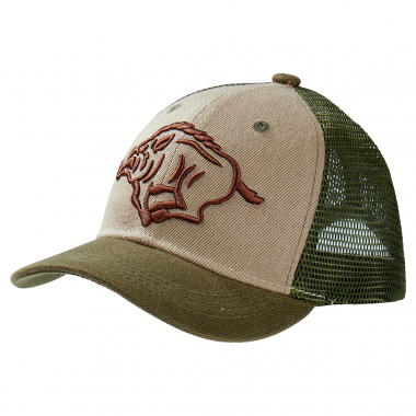 Mesh Cap "Wildschwein" Kinder (Beige/Oliv)