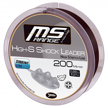 MS Range Sänger Angelschnur MSR High-S Shock Leader (schwarz, 200 m)