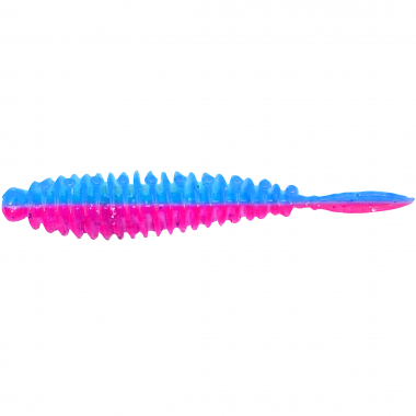 OGP Gummiköder Flexibait Fat Worm Fish Pellet (Blue Pink)