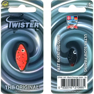 OGP Inline-Köder Twister (Black Orange Splat)