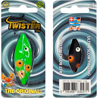 OGP Inline-Köder Twister (Green Clown)