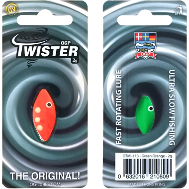 OGP Inline-Köder Twister (Green/Orange)