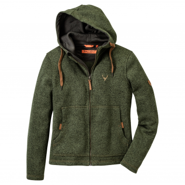 OS Trachten Adisur Strickfleece Jacke Damen (Trachtengrün)