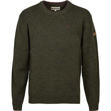 Percussion Islande Jagdpullover Herren, m. Rundhals (Khaki)