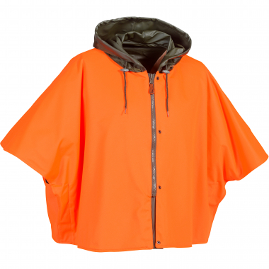 Percussion Wendbarer Regenponcho Herren (Khaki/Orange)