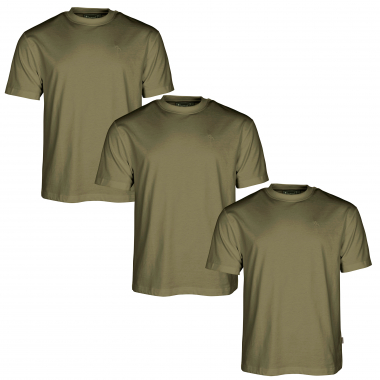 Pinewood 3er-Set: T-Shirts Herren (Oliv)