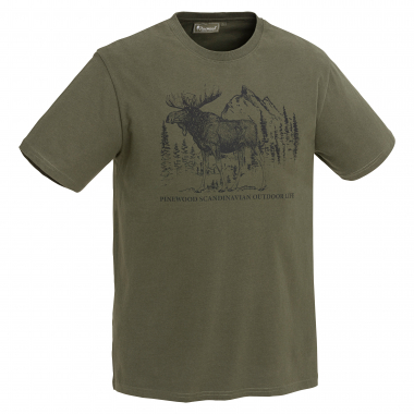 Pinewood Herren T-Shirt Moose (grün)